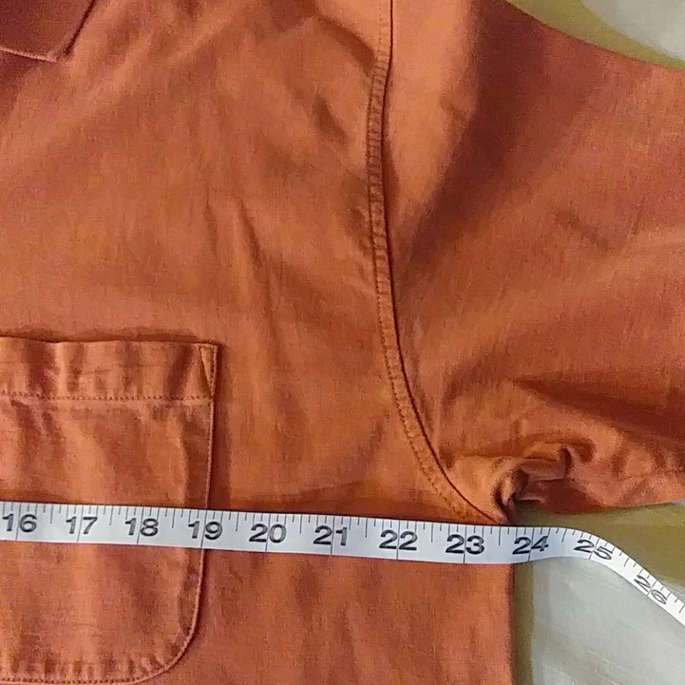Vintage Orvis Men's Orange Fishing Polo - Picture 6 of 7